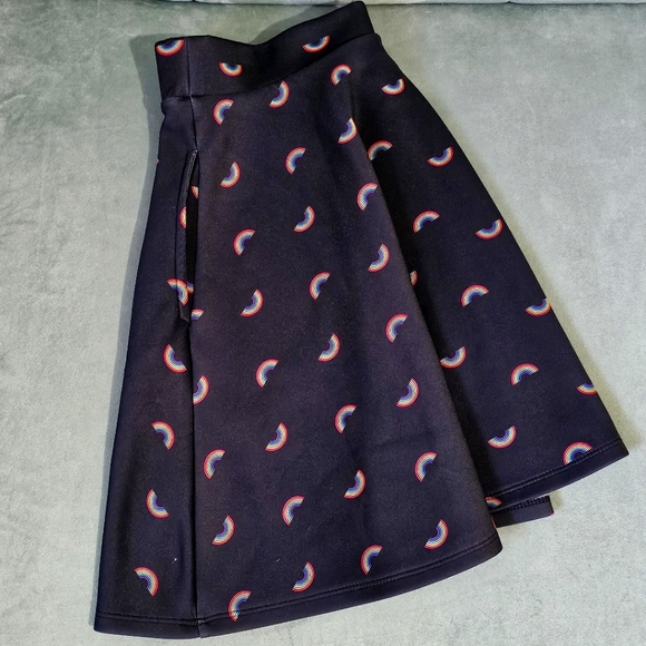 Hot Topic - Black Rainbow Pride Print Circle Skirt with Pockets - Size Small - Picture 8 of 8
